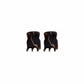 Thea Mini Clips in Coco Swirl — a set of two warm brown swirled acetate claw clips from Zoé Jewelry.