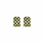 Thea Mini Clips in Olive Checkerboard — a set of two olive checkerboard acetate claw clips from Zoé Jewelry.