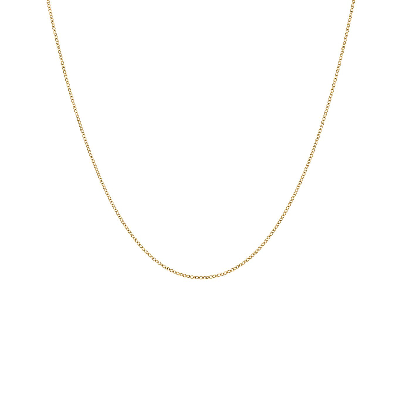 Theo fine cable chain necklace in 18K gold-plated finish