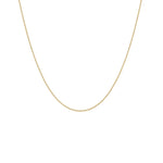 Theo fine cable chain necklace in 18K gold-plated finish