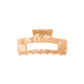 Victoria large rectangular claw clip in Golden Hour champagne pearl marble cellulose acetate