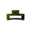 Victoria large rectangular claw clip in Matcha olive-green marble cellulose acetate