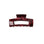 Victoria large rectangular claw clip in deep wine marble cellulose acetate