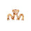 Swiggle wavy claw clip in Marbella cream-and-amber confetti marble cellulose acetate