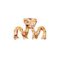 Swiggle wavy claw clip in Marbella cream-and-amber confetti marble cellulose acetate