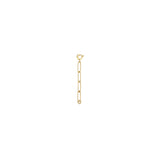 2 inch gold paperclip extender chain with a spring-ring clasp and jump ring, in 18k gold plating.